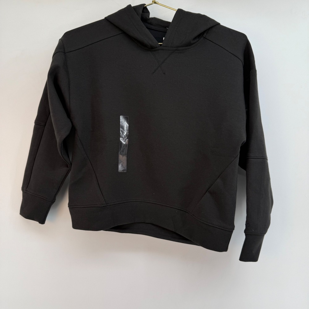 DSG Girls XS Black Sport Fleece Hooded Pullover‎ Hoodie Pure Black